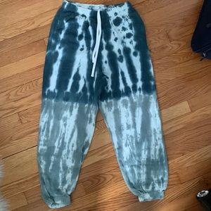 Garage Blue White and Grey Tye dye Sweatpants